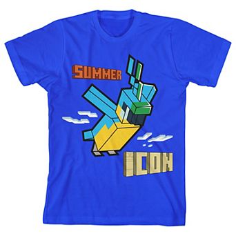 Boys 8-20 Minecraft Parrot with Summer Icon Graphic Tee