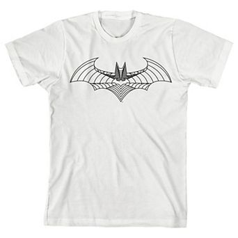 Boys 8-20 Batman Bat Symbol Line Art Graphic Tee