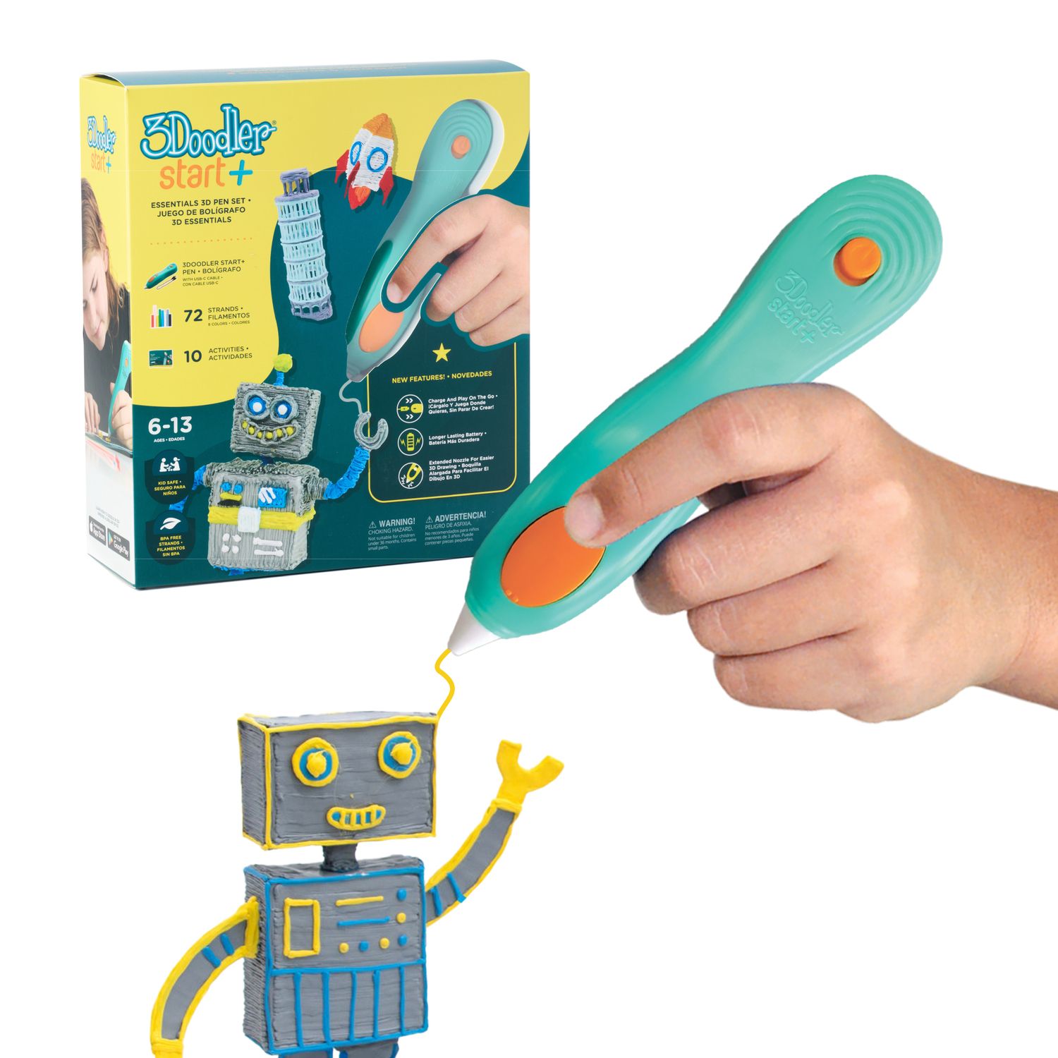 Детские игрушки 3Doodler Start+ Essential 3D Pen Set