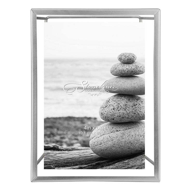 Stonebriar Collection Floating 4 x 6 Photo Frame, Grey