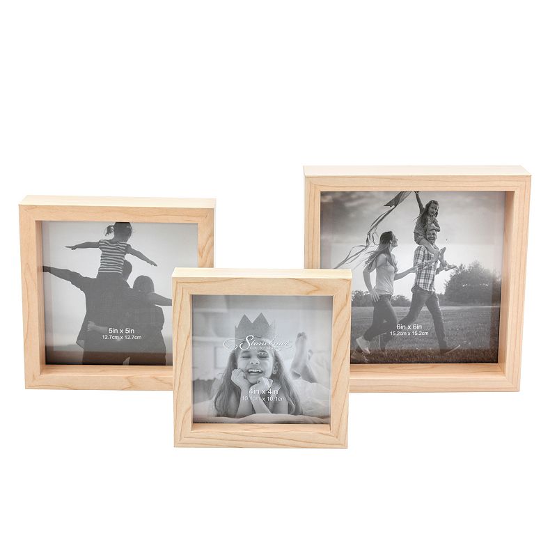 Stonebriar Collection Square Frame 3-piece Set, Brown