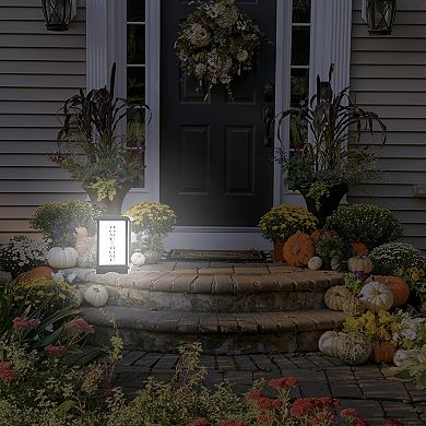 Techko Outdoor Solar Welcome Home Lantern Small