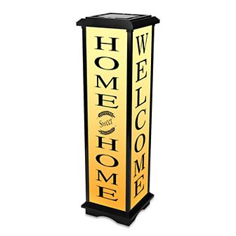Techko Outdoor Solar Welcome Home Lantern Large