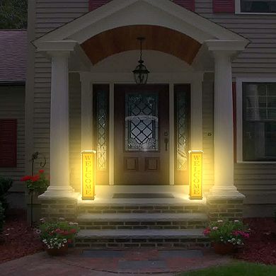 Techko Outdoor Solar Welcome Home Lantern Large