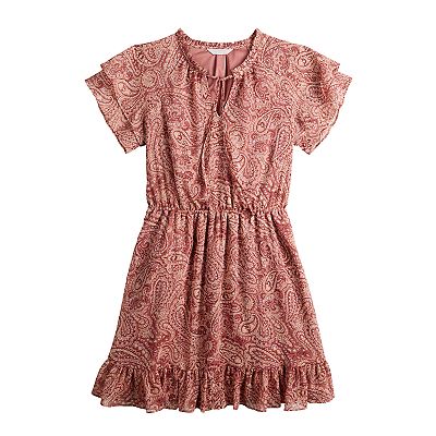 Women's LC Lauren Conrad Double Ruffle Sleeve Fit & Flare Dress