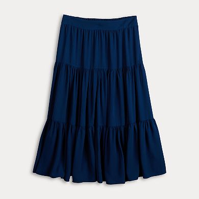 Women's LC Lauren Conrad Tiered Midi Skirt