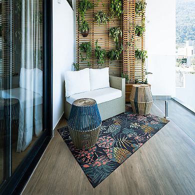 Linon Miramar Outdoor Machine Washable Rug