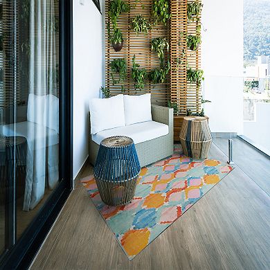 Linon Panama Outdoor Machine Washable Rug