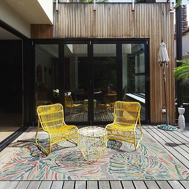 Linon Tampa Outdoor Machine Washable Rug