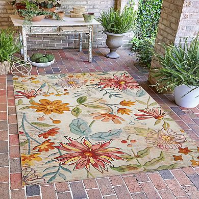 Linon Daytona Outdoor Machine Washable Rug