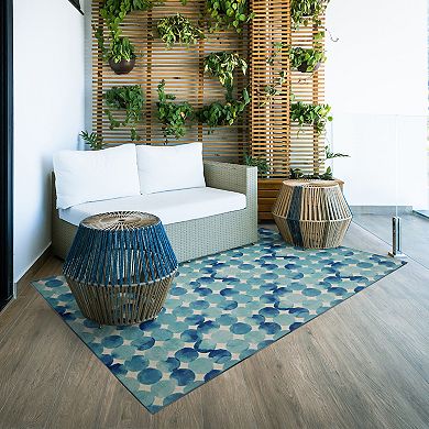 Linon Lakeland Outdoor Machine Washable Rug