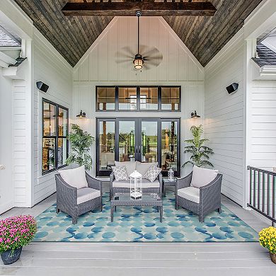 Linon Lakeland Outdoor Machine Washable Rug