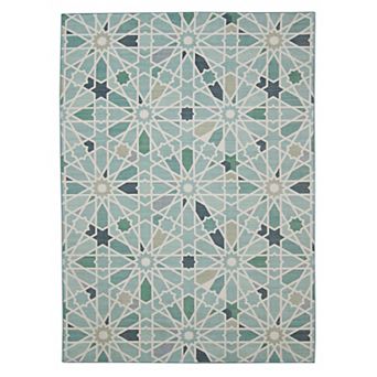 Linon Deltona Outdoor Machine Washable Rug
