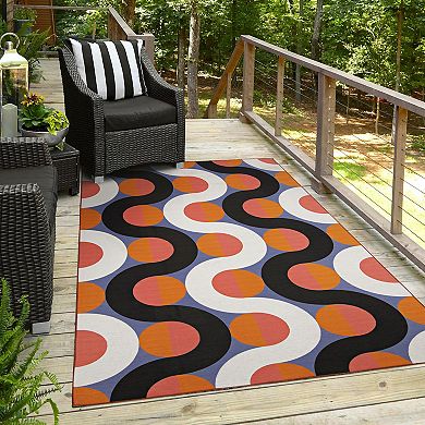 Linon Jupiter Outdoor Machine Washable Rug