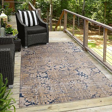 Linon Ocala Outdoor Machine Washable Rug