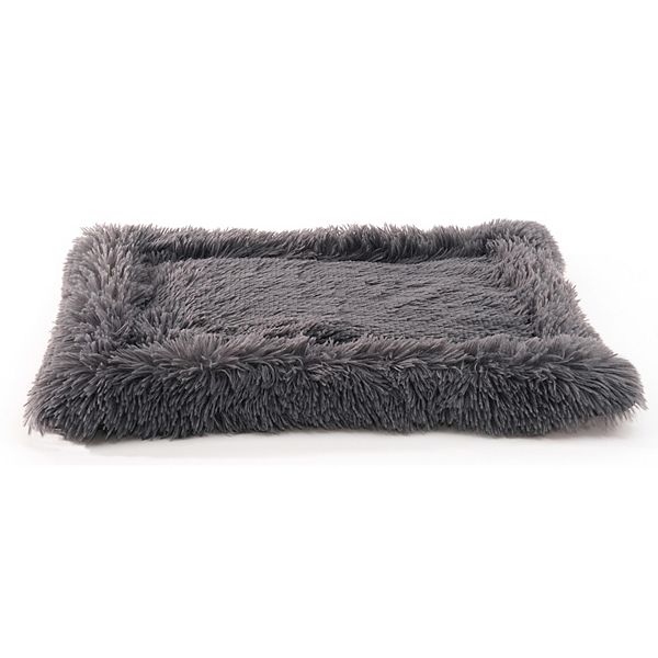 Precious Tails Eyelash Faux Fur Pet Mat - Gray