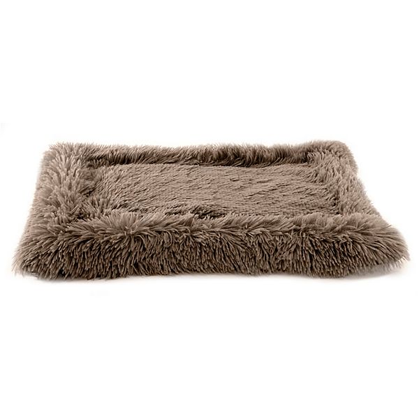 Precious Tails Eyelash Faux Fur Pet Mat - Taupe