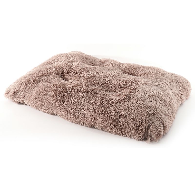 Precious Tails Cozy Eyelash Faux Fur Pet Mat, Brown, Large