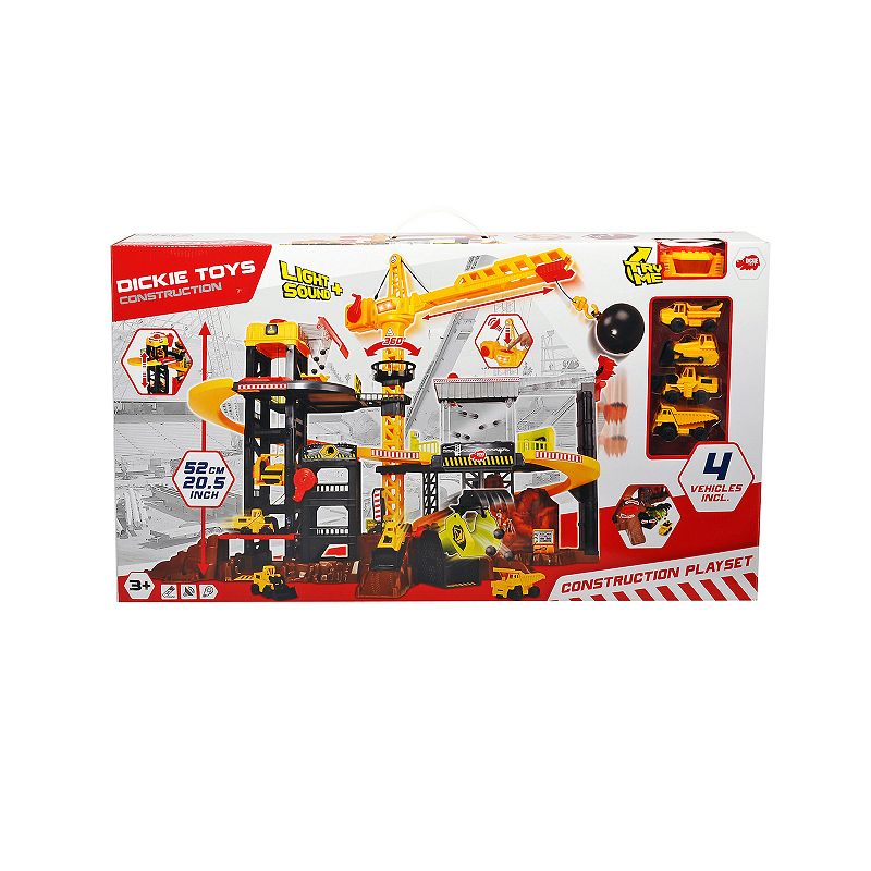 28157851 Dickie Toys Construction Playset With 4 Die-Cast C sku 28157851