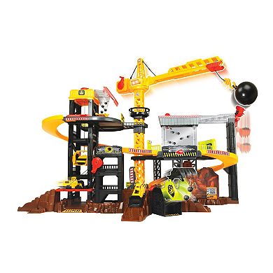 Dickie Toys Construction Playset With 4 Die-Cast Cars