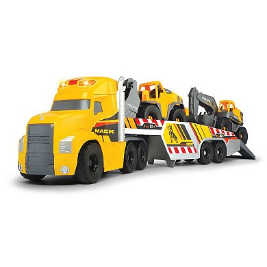 Dickie Toys 28" Mack Truck With 2 Volvo Construction Trucks