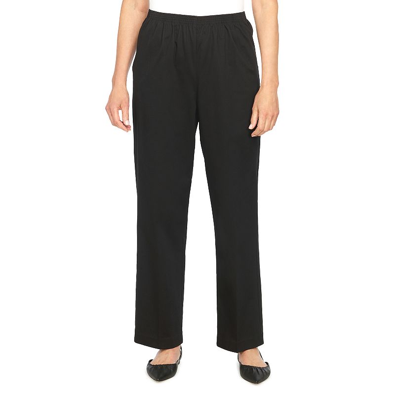 Petite Alfred Dunner Empire State Soft Twill Straight-Leg Pants, Womens, S