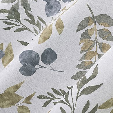 Sun Zero Remi Floral Leaf Print Grommet Curtain Panel