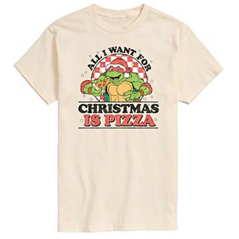 Men's TMNT Christmas Pizza Tee