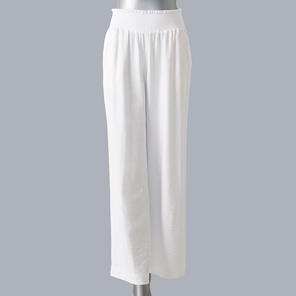 NEW Women's Simply Vera Vera Wang Pants White SIZE 12 Mint 4301