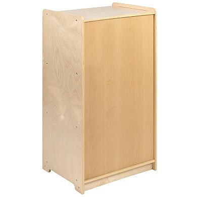 Emma and Oliver Wooden 3 Section School Classroom Storage Cabinet for Commercial or Home Use