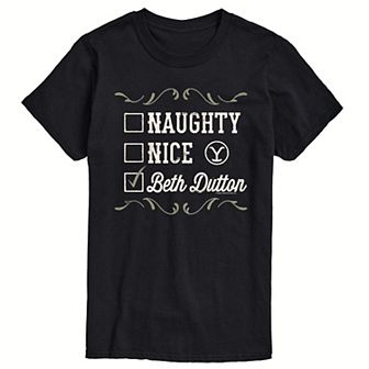Men's Yellowstone Naughty Nice Beth Dutton Tee