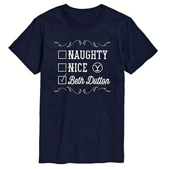 Men's Yellowstone Naughty Nice Beth Dutton Tee
