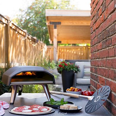 Chef Pomodoro Aluminum 9-inch Turning Pizza Peel With Detachable Wood Handle For Easy Storage