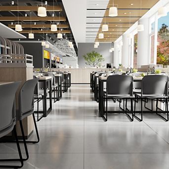 Emma and Oliver Home and Office Guest Chair Full Back Contoured Sled Base Stack Chair