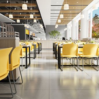 Emma and Oliver Home and Office Guest Chair Full Back Contoured Sled Base Stack Chair