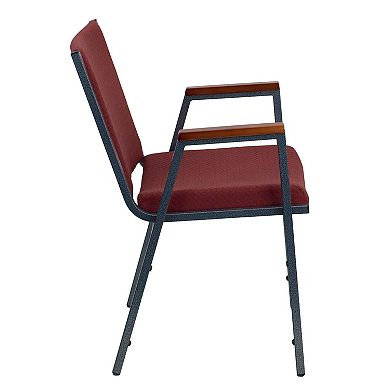 Emma and Oliver Heavy Duty Reception/Guest Stack Chair with Arms