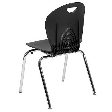 Emma and Oliver Titan Black Student Stack School Chair - 18-inch