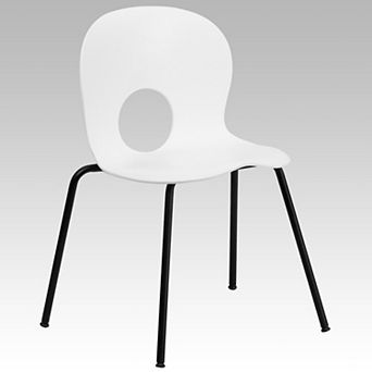 Emma and Oliver Multipurpose Designer Plastic Cafe Stack Chair