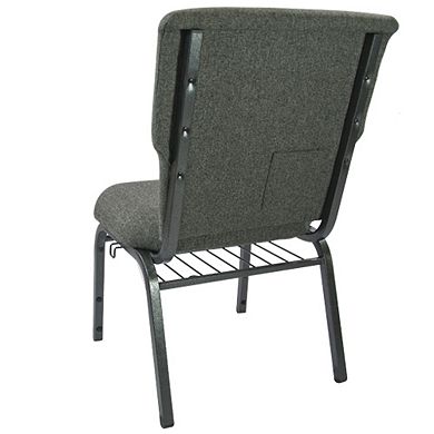 Emma and Oliver Black Marble Discount Church Chair - 21 in. Wide