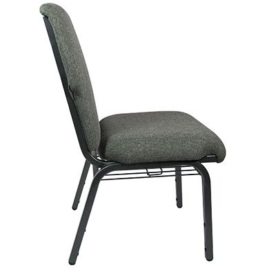 Emma and Oliver Black Marble Discount Church Chair - 21 in. Wide
