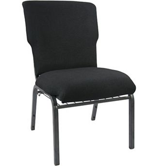 Emma and Oliver Black Marble Discount Church Chair - 21 in Wide