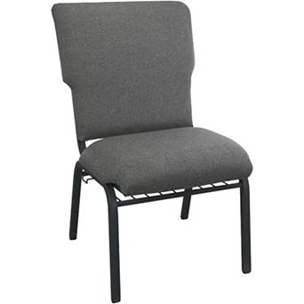 Emma and Oliver Black Marble Discount Church Chair - 21 in Wide