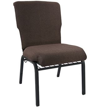 Emma and Oliver Black Marble Discount Church Chair - 21 in Wide