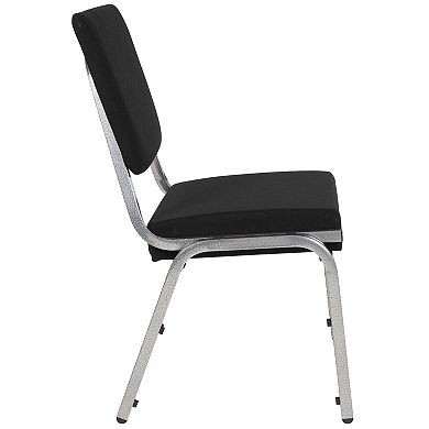 Emma and Oliver 1000 lb. Black Antimicrobial Fabric Bariatric Open Back Chair