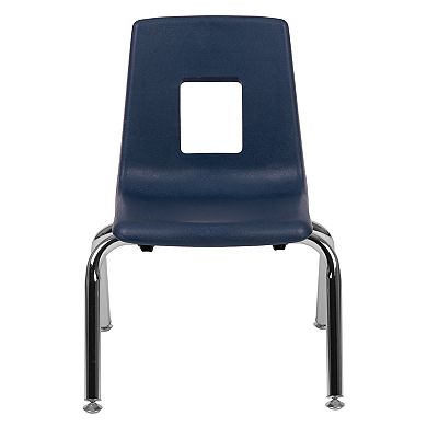 Emma and Oliver Navy Student Stack School Chair - 12-inch
