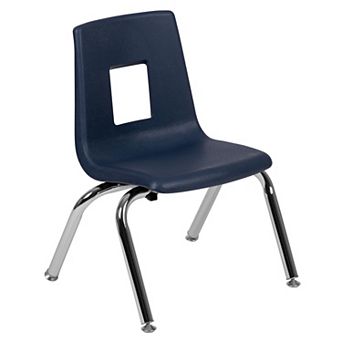 Emma and Oliver Navy Student Stack School Chair - 12-inch