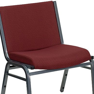 Emma and Oliver Big & Tall 1000 lb. Rated Black Fabric Stack Chair