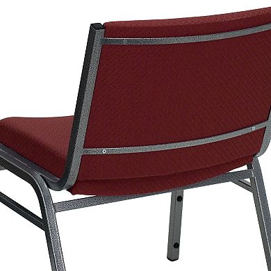 Emma and Oliver Big & Tall 1000 lb. Rated Black Fabric Stack Chair
