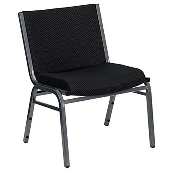 Emma and Oliver Big & Tall 1000 lb. Rated Black Fabric Stack Chair