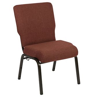 Emma and Oliver Stacking Auditorium Chair with 20.5" Seat - Cinnamon Fabric/Gold Vein Frame